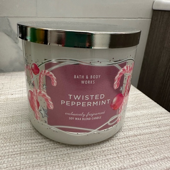 Bath & Body Works Other - Twisted Peppermint 3 wick candle